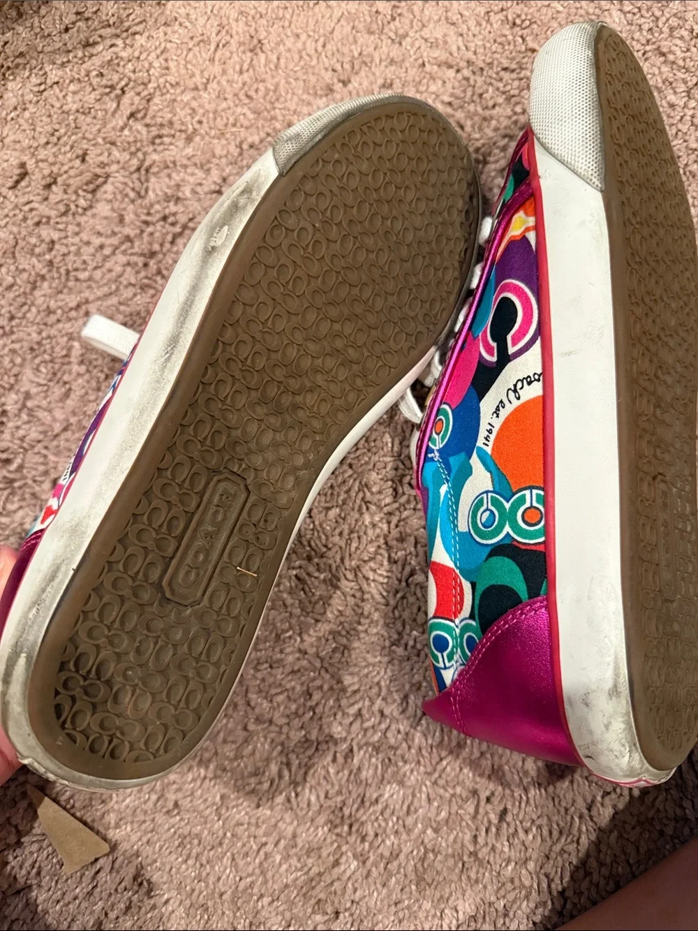 Coach Barrett Colorful Multicolor Graphic Pattern Sneakers